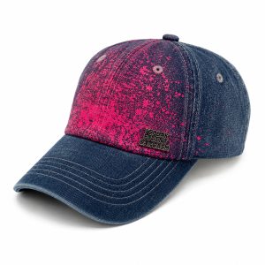 Hand-painted denim cap "Sarcasm"